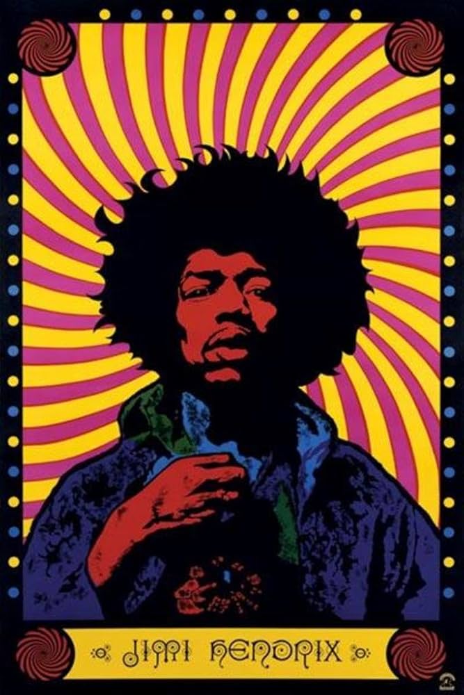 Amazon.co.jp: Jimi Hendrix Psychedelic音楽フレーム入り